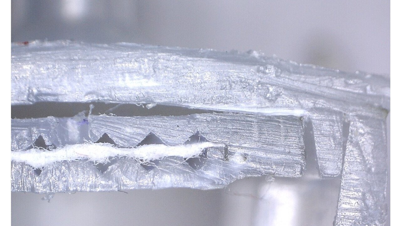 Exemple de membrane soudée dans un boîtier en polypropylène.