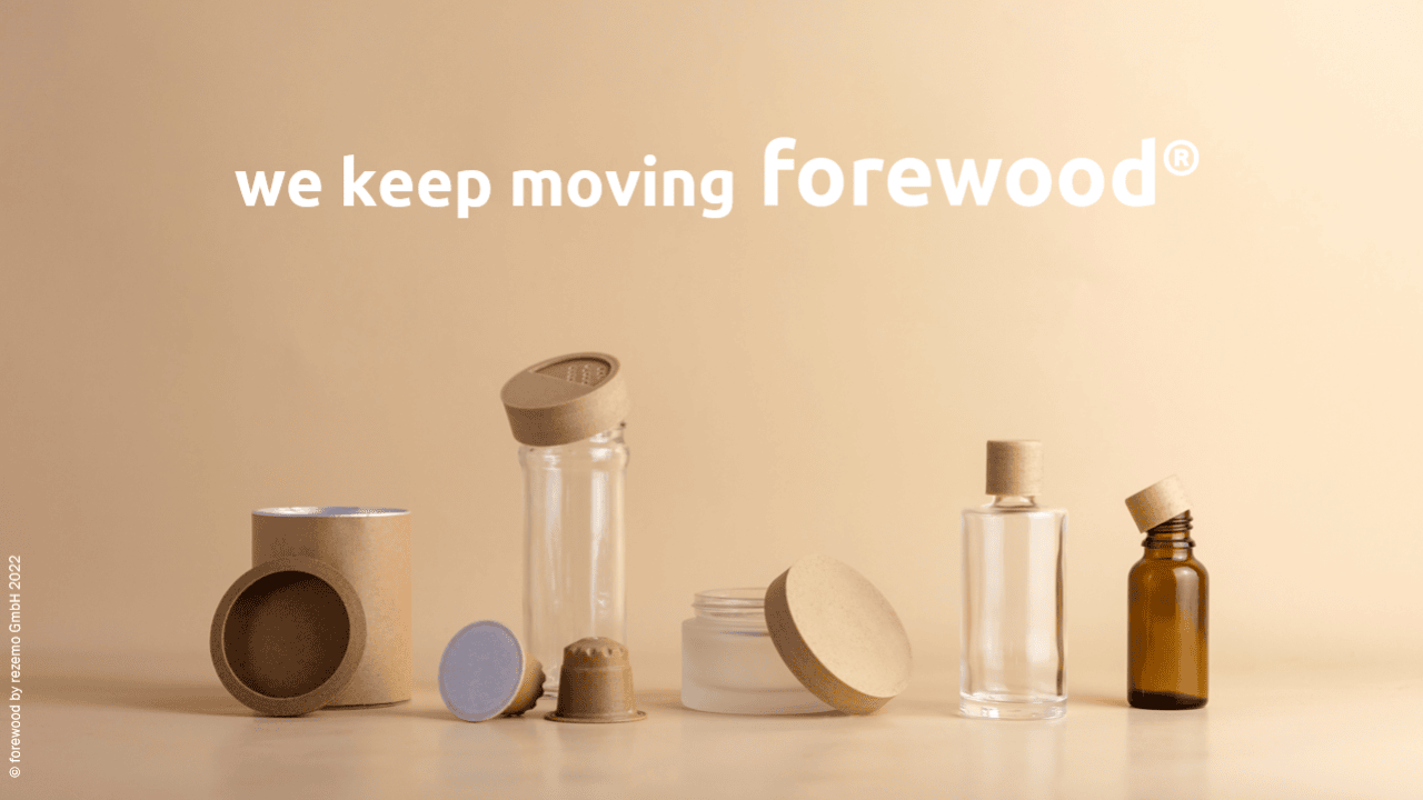 forewood | Verpackungslösungen aus vollständig pflanzenbasierten Holzfaser-Biopolymer-Composites