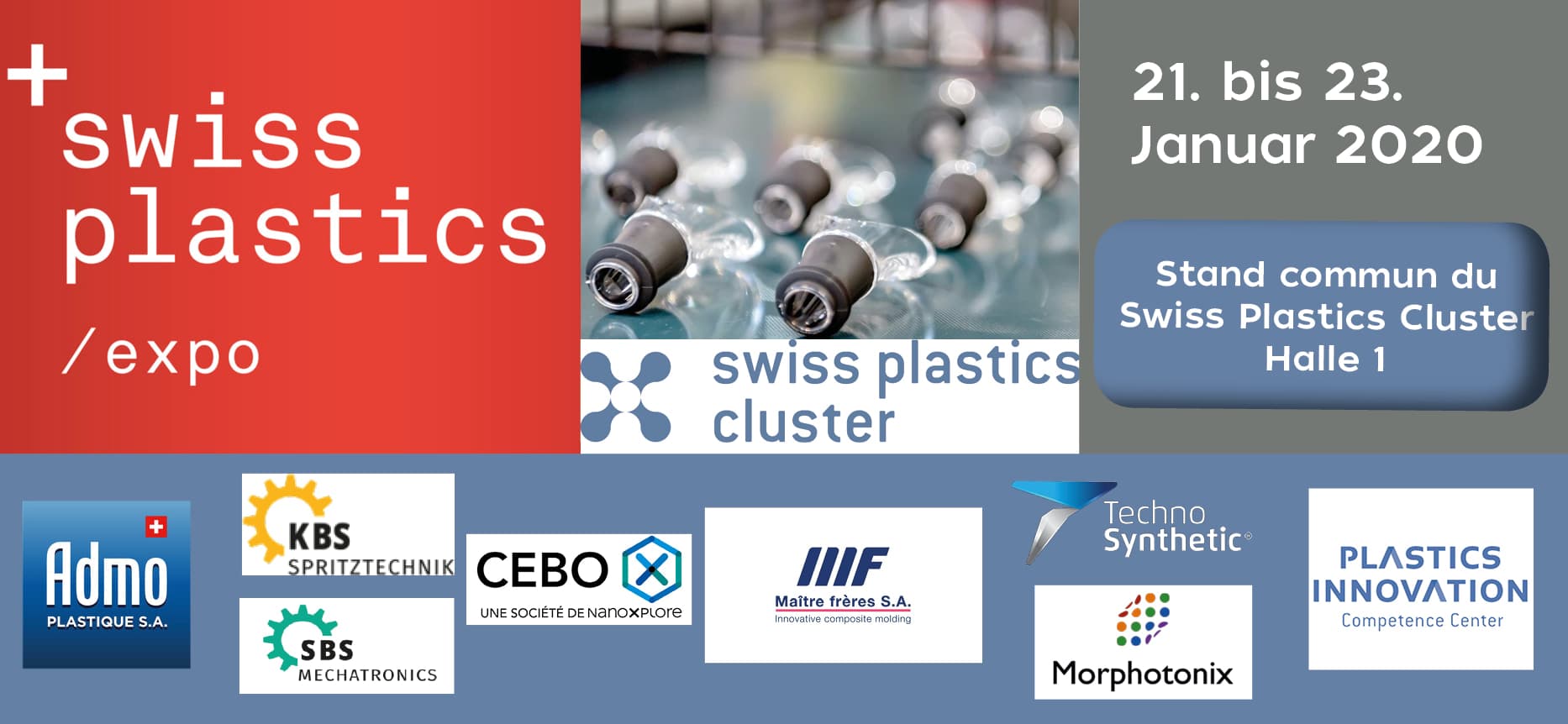 Partners auf dem Swiss Plastics Cluster Stand