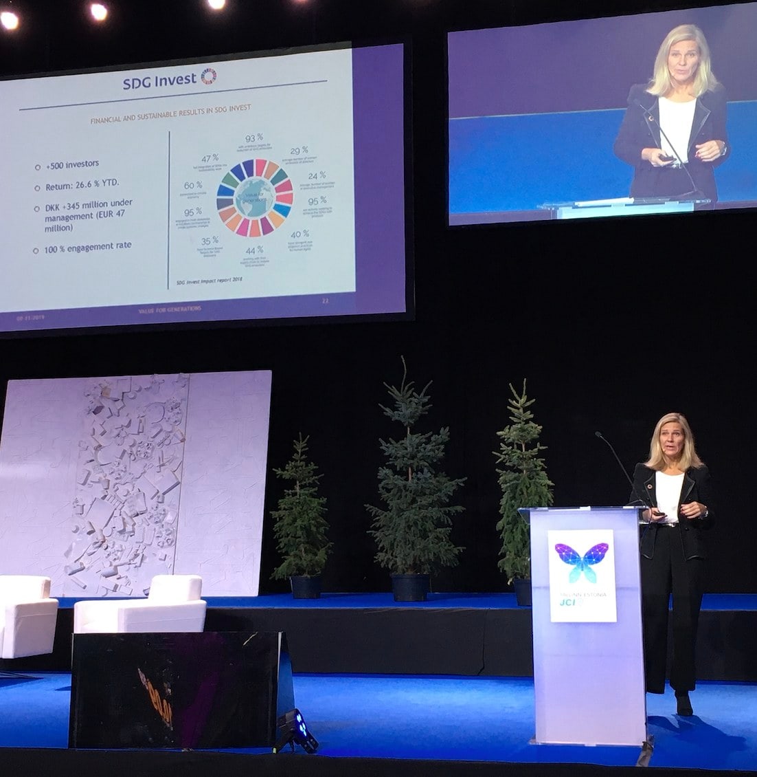 Anne-Louise Thon: keynote on sustainable investments at JCI World Congress in Tallinn, Estonia, 2019