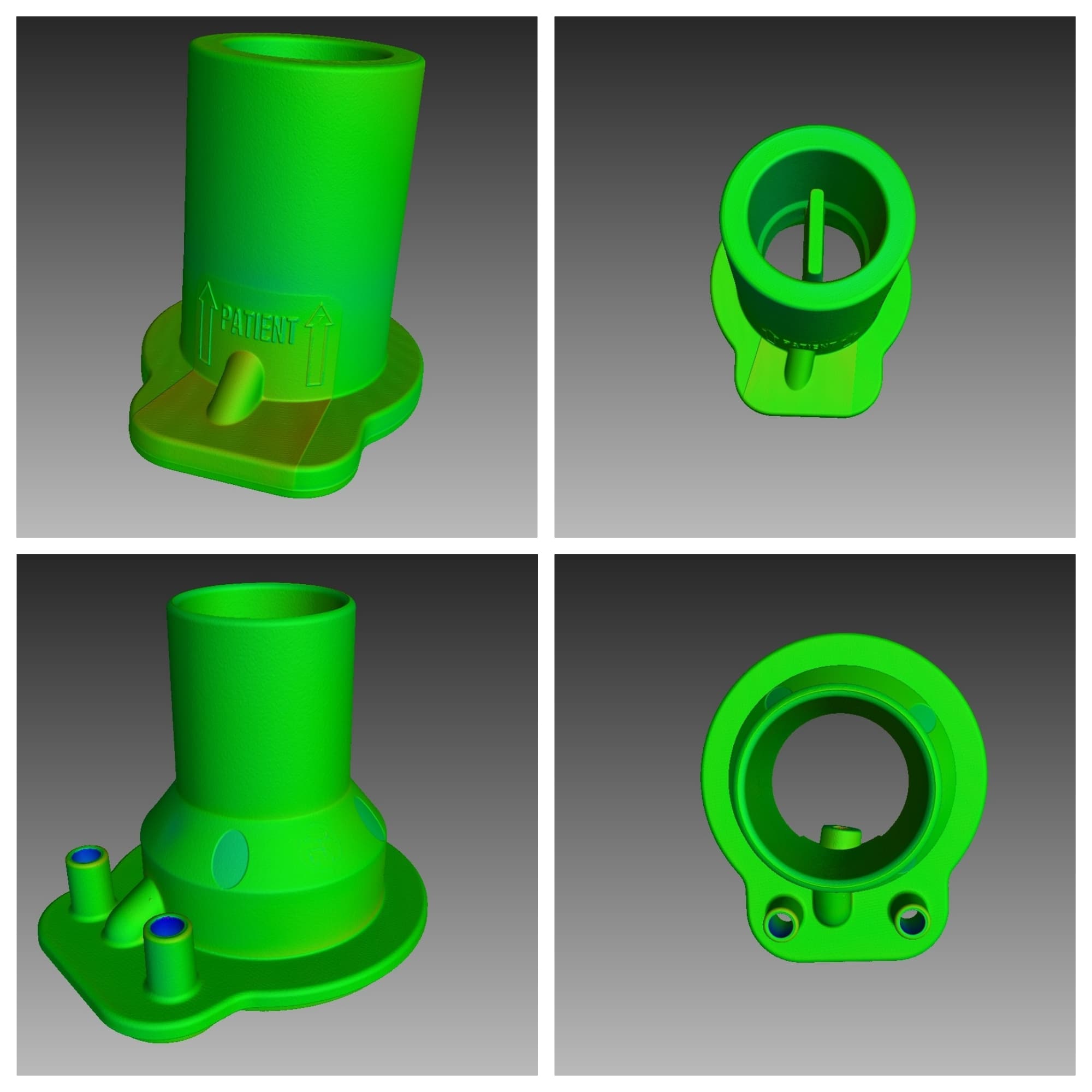 target/actual comparison of the welding geometries on the individual parts of a flow sensor