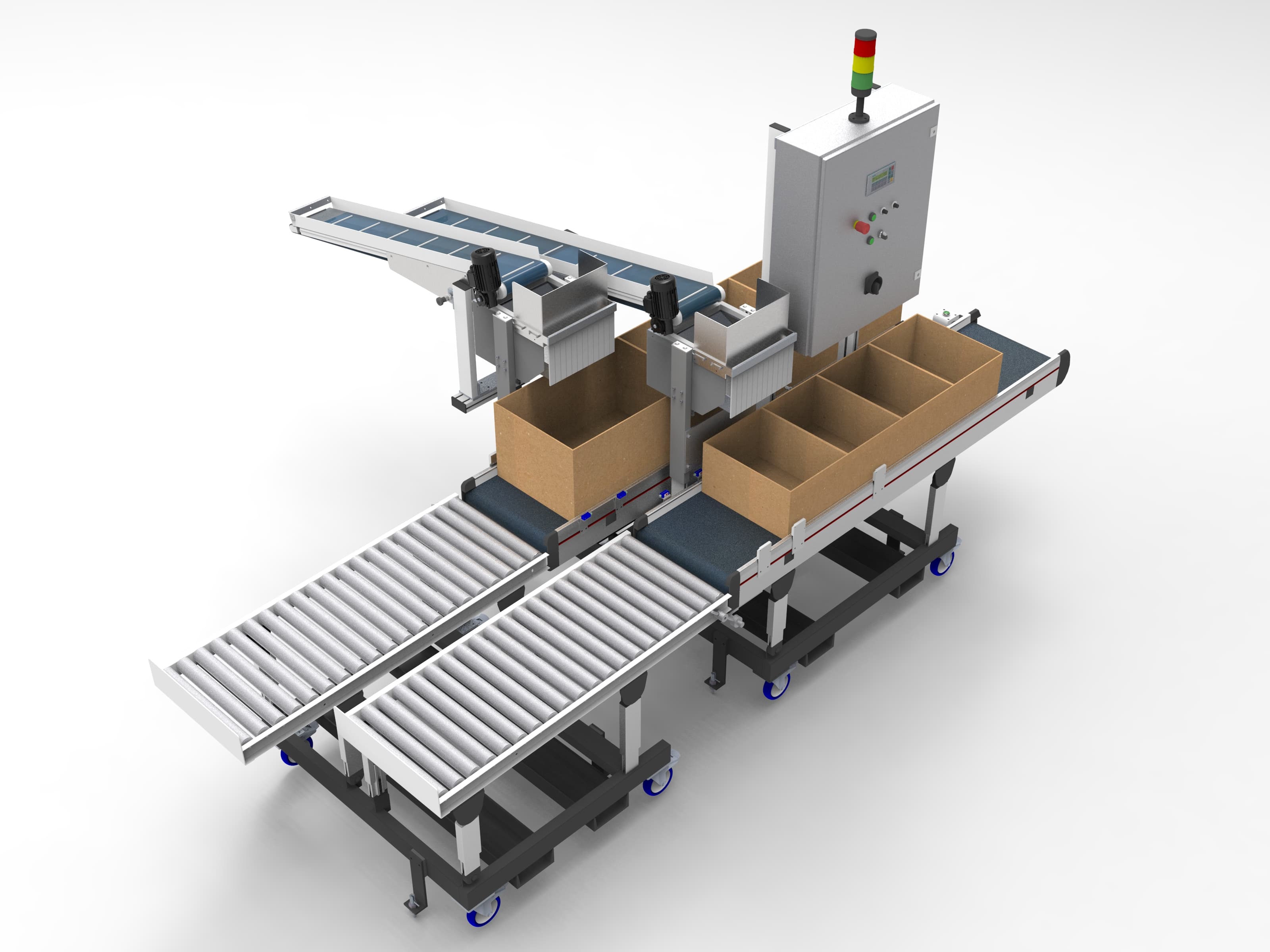 Doppelspur-Pufferanlage zum automatisierten Puffern von Serienteilen