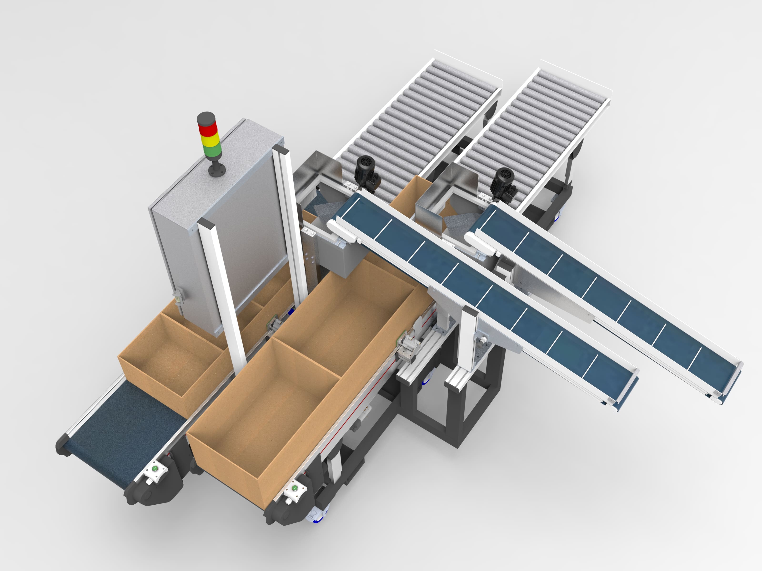 Double track buffer system for punched parts